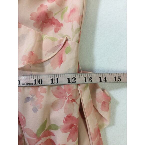 AW BRIDAL 0 XS Peach Blossom floral Breeze pink Celia formal maxi dress NEW 0b10 - Picture 7 of 9
